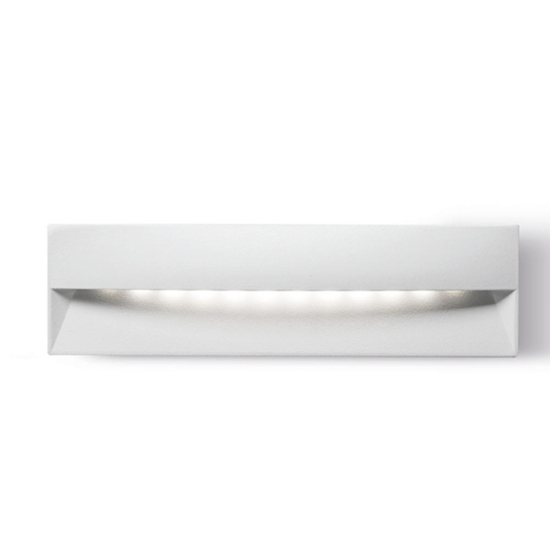 Segnapasso per esterni bianco led 6w 4000k incasso a parete