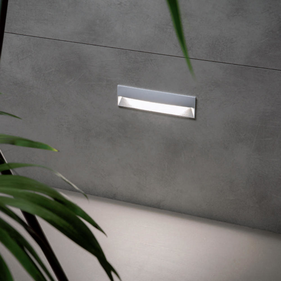 Segnapasso per esterni bianco led 6w 4000k incasso a parete