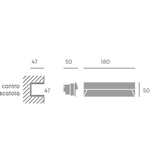Segnapasso per esterni led 6w 4000k grafite per incasso a parete