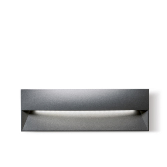 Segnapasso da esterno led 12w 4000k da incasso a parete grafite ip65