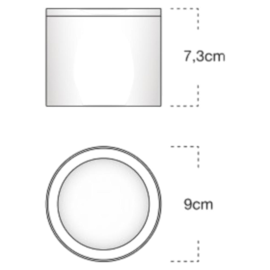 Faretto da esterno a soffitto cilindro nero ip54