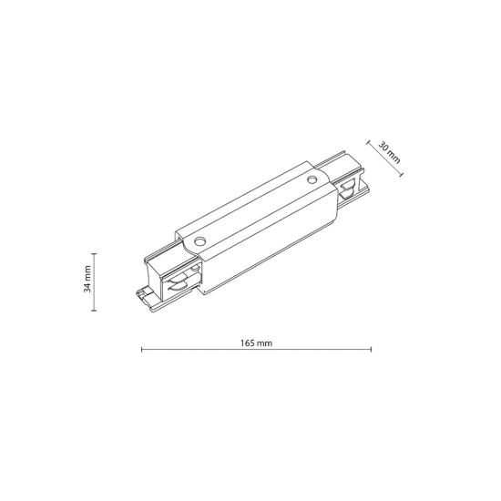 Binario trifase 294cm bianco con faretti gu10 gx53 orientabili