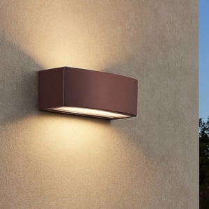 Andromeda ap1 coffee applique da esterno marrone ideal lux