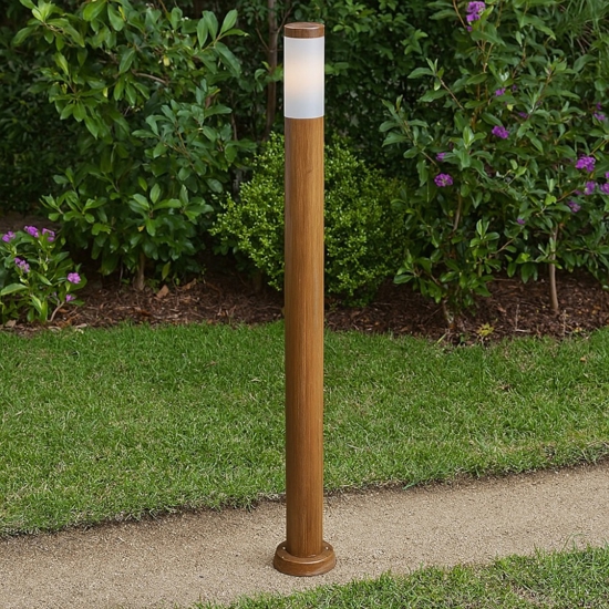 Lampione da giardino paletto marrone per esterno