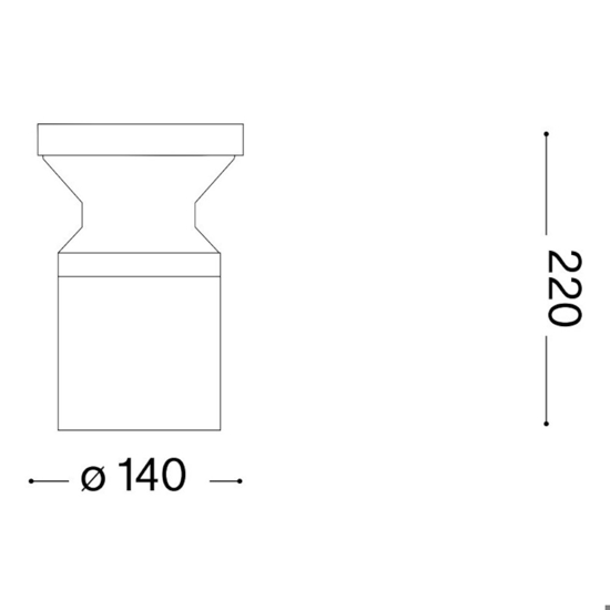 Ideal lux torre pt1 h22 lampione basso per eserno