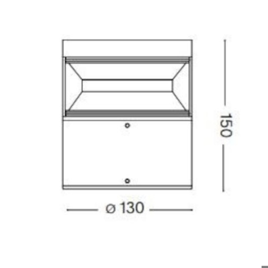 Lampione basso da giardino boeing pt h015 ideal lux antracite led 14w 3000k
