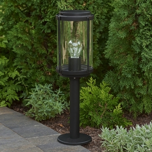 Lampioncino da giardino antracite forma di lanterna fp