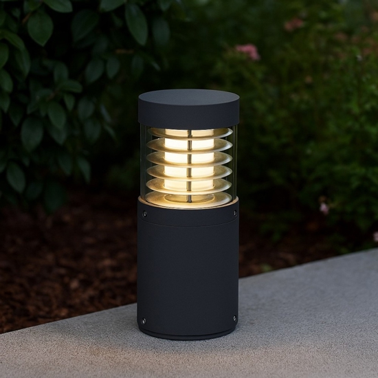 Lampioncino paletto moderno led 15w 3000k da giardino antracite