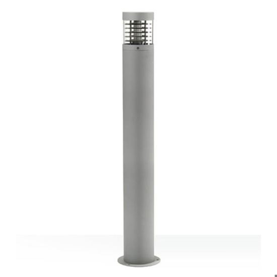 Lampione da giardino 110cm cilindro grigio