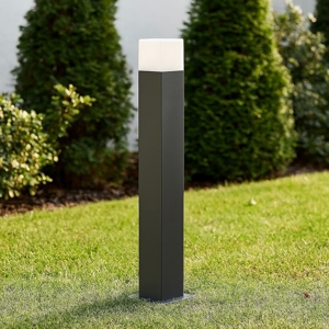 Gea luce aditi lampione da giardino antracite moderno quadrato