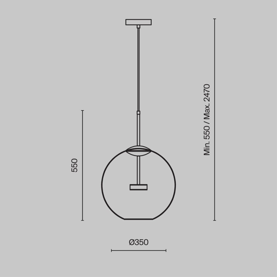 Maytoni cometa lampada a sospensione per isola cucina led 3000k