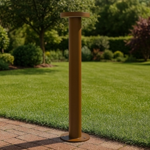 Lampione da giardino 60cm marrone led 7w 4000k moderno