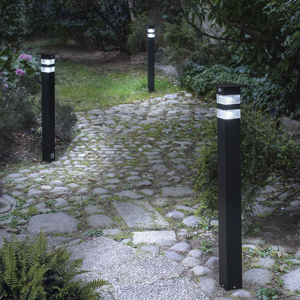 Lampione solare da giardino led 3w 6000k nero vivida