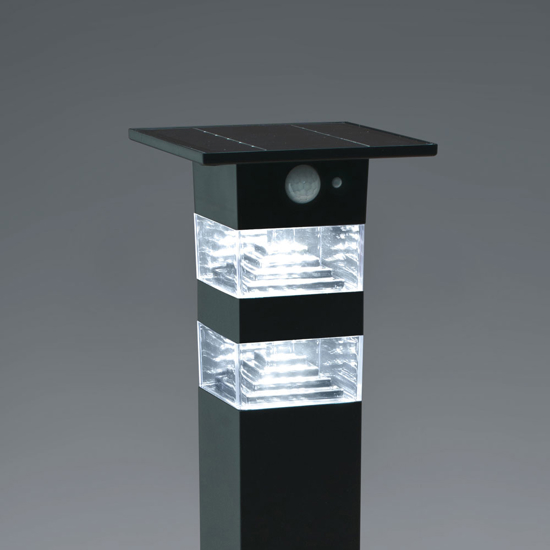 Lampione solare da giardino led 3w 6000k nero vivida