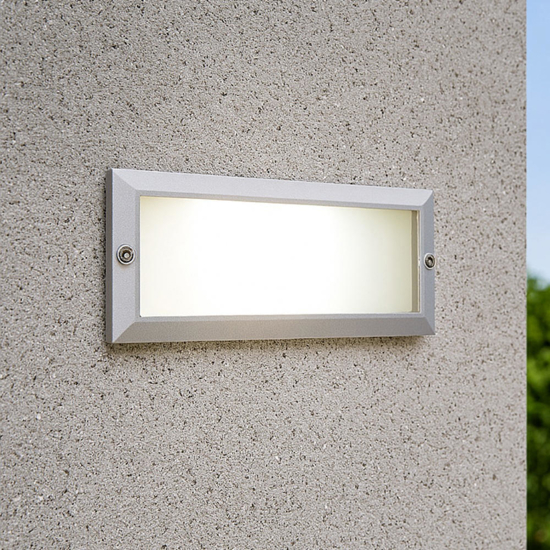 Segnapasso led bianco da esterno per incasso parete 10w 3000k ip65