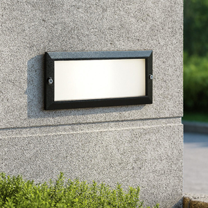 Segnapasso nero da esterno led 10w 3000k per incasso parete ip65