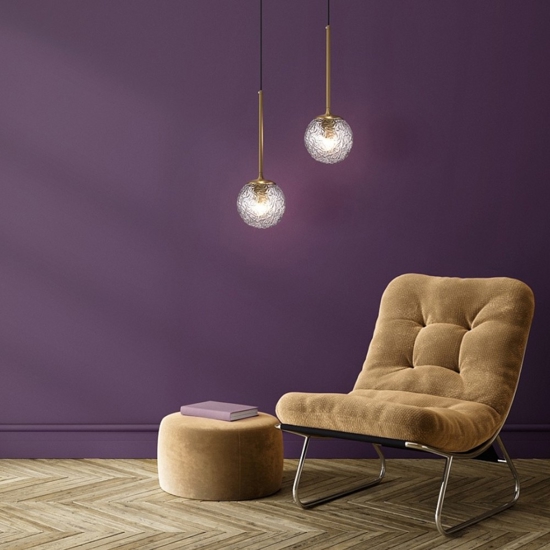 Maytoni ligero lampada a sospensione con sfera in vetro decorato