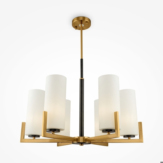 Maytoni fortano lampadario per camera da letto paralumi in vetro
