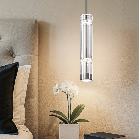 Maytoni ordo lampada a sospensione cilindrica per comodino led 3000k