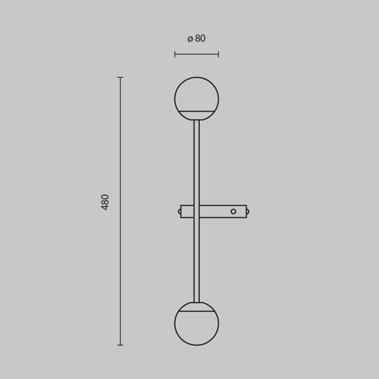 Maytoni touch applique da parete design minimal led 3000k