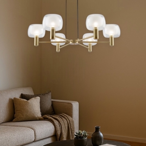Maytoni vision lampadario moderno per soggiorno 6 luci
