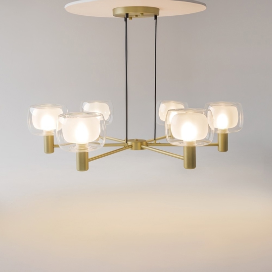 Maytoni vision lampadario moderno per soggiorno 6 luci