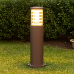 Lampioncino da esterno marrone tronco pt1 h40 coffee ideal lux