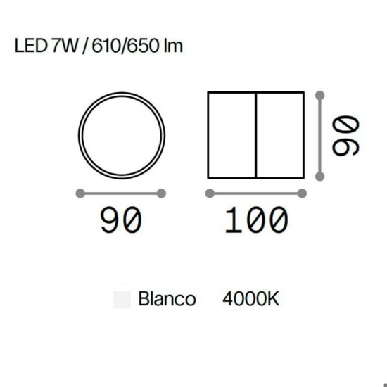 Omega ap round 4000k faretto per esterno bianco ideal lux