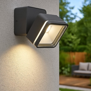 Omega ap square applique da esterno antracite led 7w 4000k ideal lux