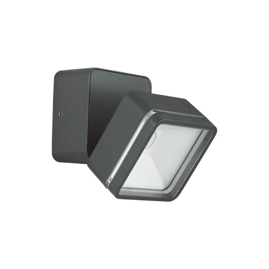 Omega ap square applique da esterno antracite led 7w 4000k ideal lux