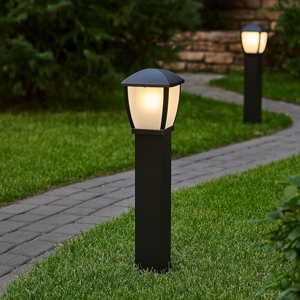 Lampione palo moderna da esterno ip44 grigio antracite