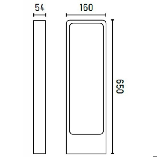 Lampione da giardino led 5w 3000k design moderno