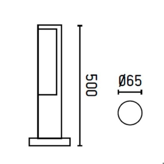 Lampioncino paletto led 8w 4000k moderno da giardino