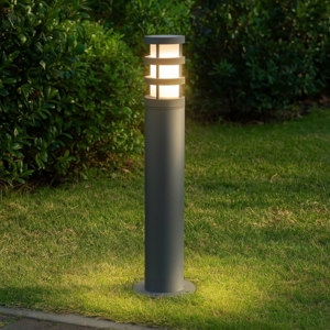 Gea luce zeis lampione moderno grigio da giardino