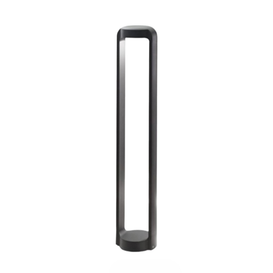 Gea luce eurus lampione da giardino led 4000k antracite ip65 h80 cm
