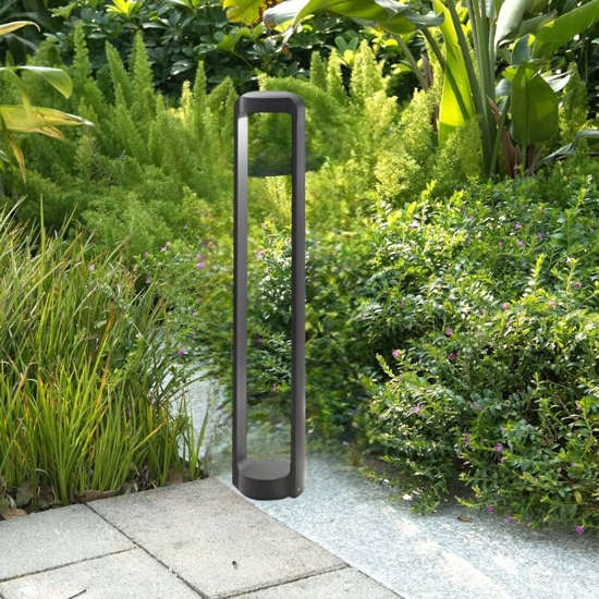 Gea luce eurus lampione da giardino led 4000k antracite ip65 h80 cm