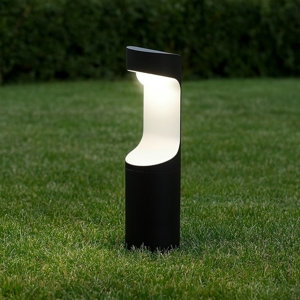 Lampioncino da giardino gea luce anhur ip54 moderno antracite 9w 4000k