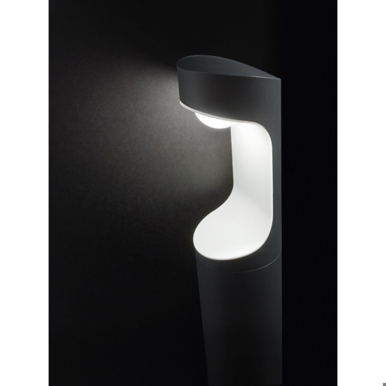 Lampioncino da giardino gea luce anhur ip54 moderno antracite 9w 4000k