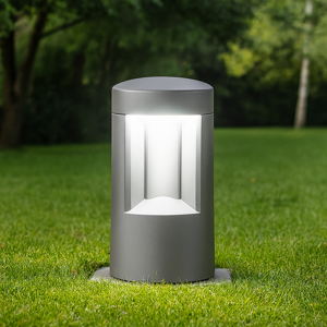 Lampioncino da giardino janet gea luce led grigio metallizzato