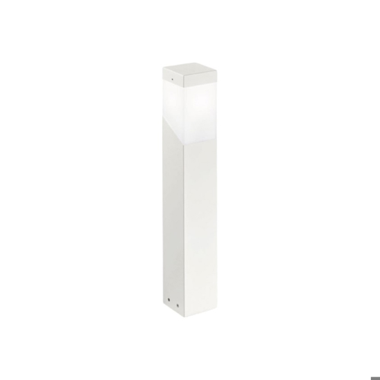 Gea luce sury lampioncino 60cm da giardino bianco moderno squadrato