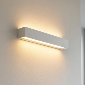 Applique gesso bianco moderna rettangolare hermione sforzin