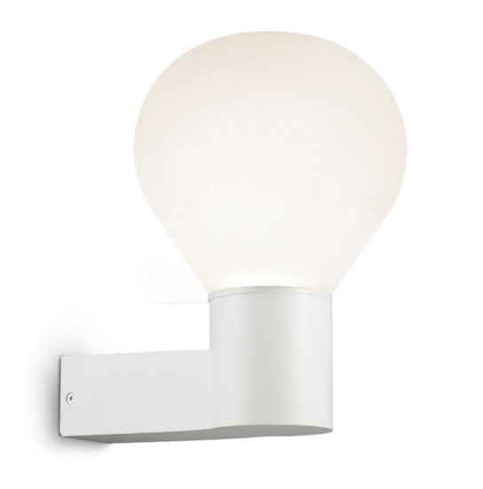Applique per esterno terrazza moderna sfera bianca