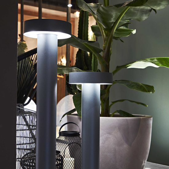Tesla pt4 h80 paletto da giardino 80cm antracite ideal lux ip44