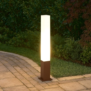 Edo pt1 ideal lux lampione per giardino esterno ip44 marrone