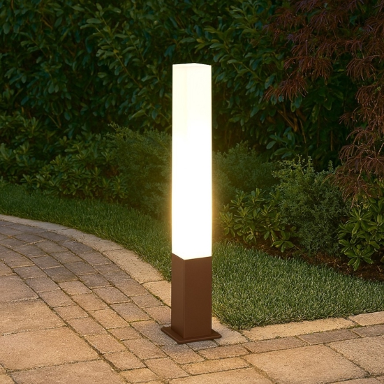 Edo pt1 ideal lux lampione per giardino esterno ip44 marrone