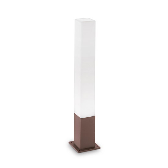 Edo pt1 ideal lux lampione per giardino esterno ip44 marrone
