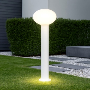 Clio mpt1 ideal lux lampione da giardino 60cm bianco