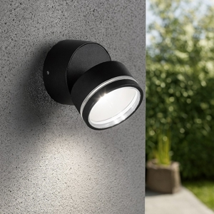 Omega ap round applique per esterno nero led 7w 4000k