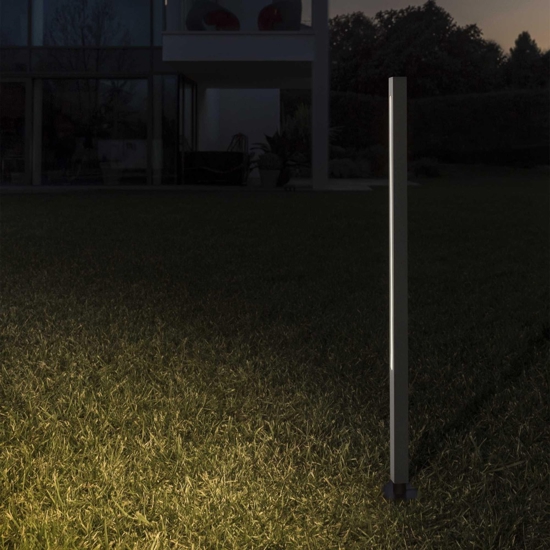 Lampione da giardino moderno jedi pt h120 ideal lux antracite led 19w 3000k