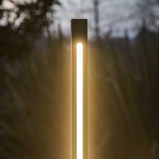 Lampione da giardino moderno jedi pt h120 ideal lux antracite led 19w 3000k